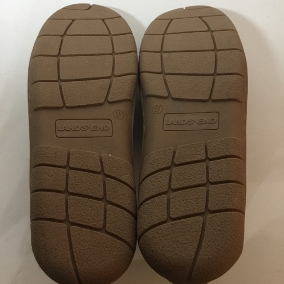 Lands End Men’s Tan Suede Shearling Moccasin Slippers Size 9 NWOB - Picture 6 of 7